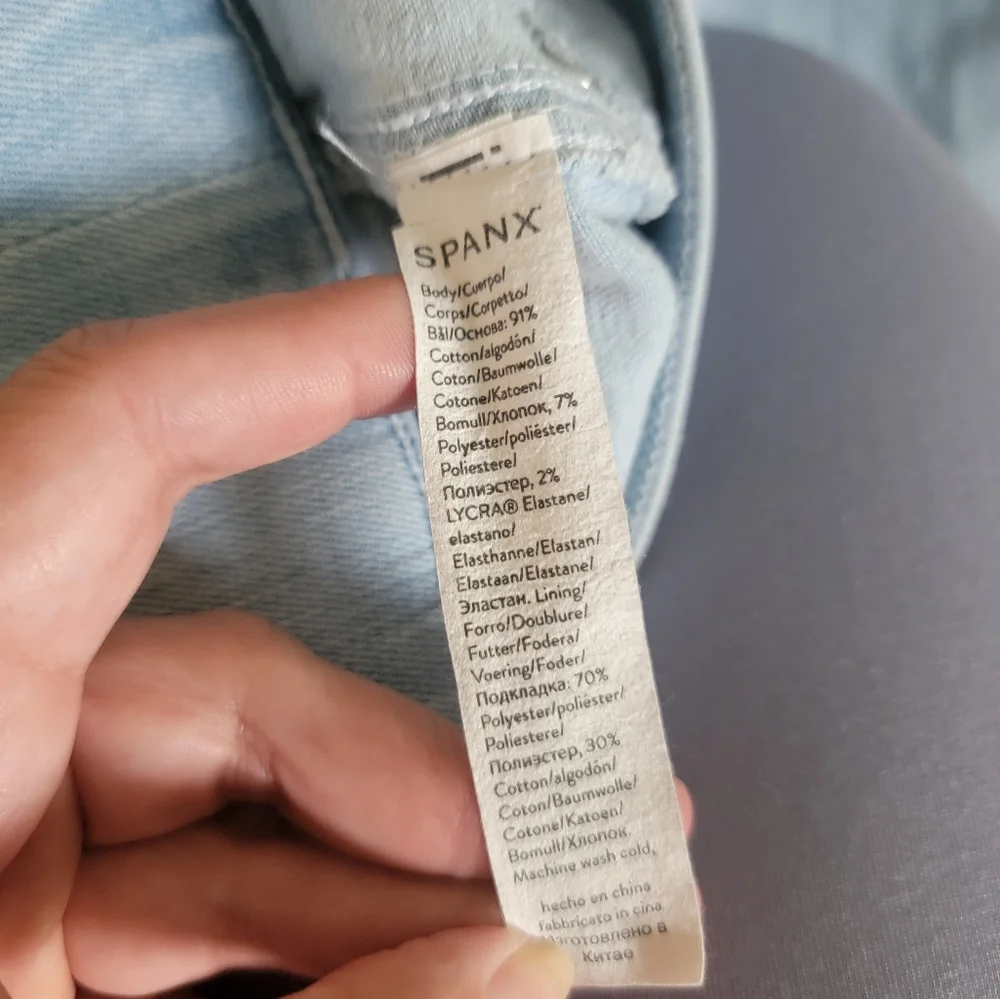 SPANX Blue Flare Wide Leg Jeans Classic Denim - Picture 6 of 13